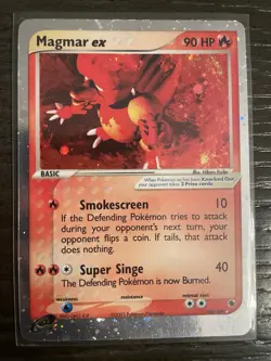 Pokemon Magmar ex 100/109 EX Ruby & Sapphire Holo LP - Image 1