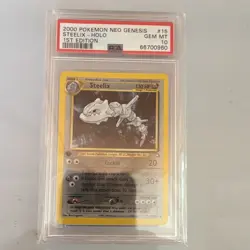 Pokemon TCG Neo Genesis Steelix 15/111 1st Edition Holo English 2000 PSA 10 - Image 1