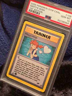 2000 Pokemon Gym Challenge #108 Misty's Wish 1st Edition PSA Gem Mt 10 - Image 2