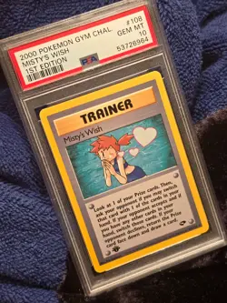 2000 Pokemon Gym Challenge #108 Misty's Wish 1st Edition PSA Gem Mt 10 - Image 3