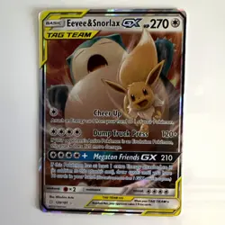Pokemon TCG Eevee & Snorlax GX | SM - Team Up | 120/181 TAG TEAM Ultra Rare Holo - Image 1