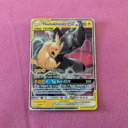 Pikachu & Zekrom GX 33/181 SM-Team Up Ultra Rare Holo Pokemon Card - NM - Image 1