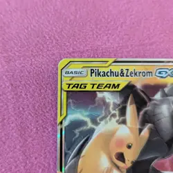 Pikachu & Zekrom GX 33/181 SM-Team Up Ultra Rare Holo Pokemon Card - NM - Image 2