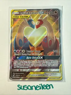 Pokemon Card: Team Up Ultra Rare Full Art: Latias & Latios GX 170/181 - Image 1