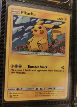 Pokemon Pikachu TCG Sun & Moon SM206 Holo Promo Card Excellent NM Condition - Image 1