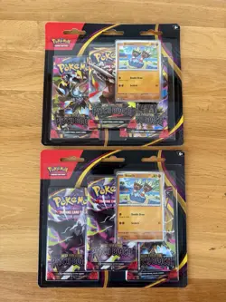 2x Pokemon TCG Mega Evolution Pitch Black Triple Blister Binacle Promo - Image 1