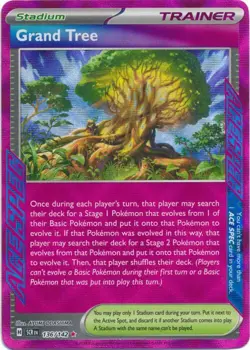 Holo Grand Tree 136/142 ACE SPEC Rare Stellar Crown Pokemon TCG - Image 1