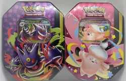 Pokemon TCG - Mega Moonlit Tin Promo Box - Gengar & Clefable - New And Sealed - Image 1