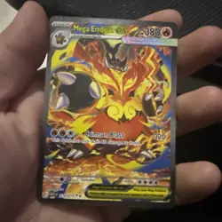 Pokemon TCG Mega Emboar EX 273/217 Secret Rare Full Art Holo 380 HP Ascended H - Image 1