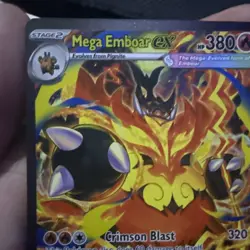 Pokemon TCG Mega Emboar EX 273/217 Secret Rare Full Art Holo 380 HP Ascended H - Image 4