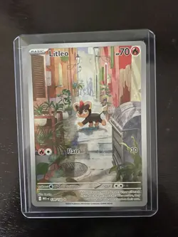 Litleo 139/132 Illustration Rare Pokemon ME01: Mega Evolution Full Art Holo NM/M - Image 1