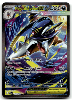 Mega Sharpedo ex Special Illustration Rare ME02: Phantasmal Flames 127/094 NM B - Image 1