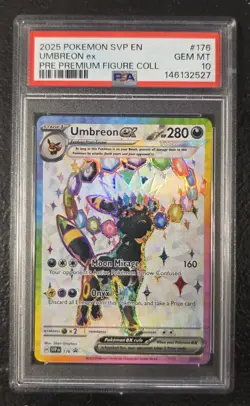 2025 POKEMON SVP EN-SV BLACK STAR PROMO #176 UMBREON EX PSA 10 - Image 1