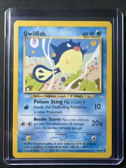 2000 POKEMON NEO REVELATION QWILFISH 49/64 (LP) COMMON - Image 1