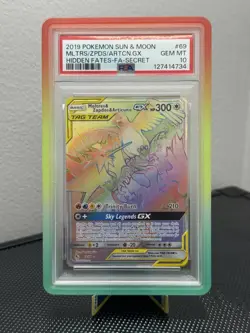 Moltres Zapados Articuno GX 69/68 Hidden Fates Secret Rare PSA 10 Pokemon TCG - Image 1