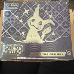 Pokemon TCG Paldean Fates Elite Trainer Box Mimikyu English 2024 65ct - Image 1