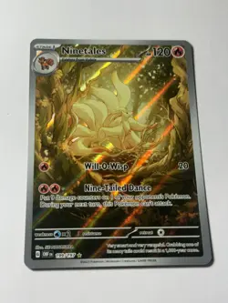 Pokemon TCG Ninetales 199/197 SV Scarlet & Violet Obsidian Flames Holo Rare - NM - Image 1