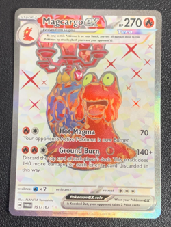 Magcargo ex 191/167 Twilight Masquerade Full Art Ultra Rare Pokemon TCG Card NM - Image 1