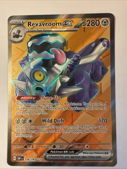 Revavroom EX 216/197 Ultra Rare 2023 Pokemon Obsidian Flames Full Art Card NM - Image 1