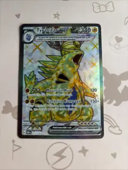 Pokemon TCG Obsidian Flames Tyranitar EX Full Art Card 211/197 - Image 1