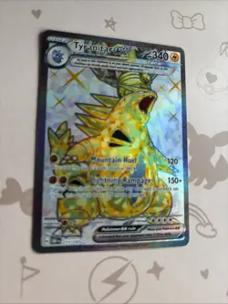 Pokemon TCG Obsidian Flames Tyranitar EX Full Art Card 211/197 - Image 2