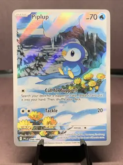 Pokemon TCG Piplup 098/094 Phantasmal Flames Illustration Rare Holo Full Art NM - Image 1