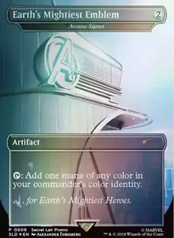 MTG Secret Lair Marvel Arcane Signet Earth's Rainbow Foil Edition New Sealed - Image 1