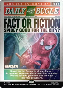 MTG Secret Lair x Marvel's Spider-Man: Daily Bugle Breaking News Rainbow Foil - Image 4