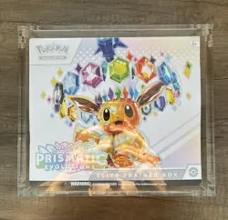 Prismatic Evolutions ETB - Factory Sealed - Pokemon Elite Trainer Box Acrylic - Image 1