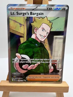 Pokemon Mega Evolutions - 170/132 Lt Surge's Bargain - Ultra Rare - NM/M - Image 1