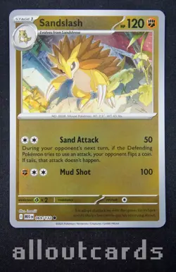 2025 Pokemon Mega Evolution Sandslash Reverse Holo 069/132 NM/M - Image 1