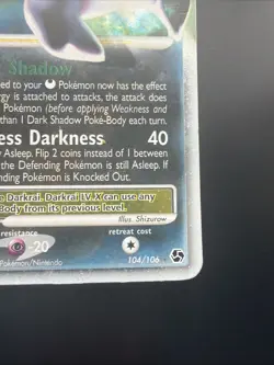 Pokemon TCG Darkrai Lv. X 104/106 Ultra Rare Holo DP Great Encounters LP - Image 5