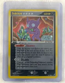 The Pokemon Company Sableye 10/100 EX Crystal Guardians Reverse Holo Rare 60HP - Image 1