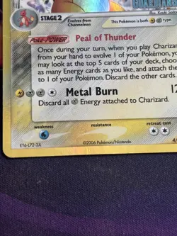 Charizard 4/100 Reverse Holo Stamped EX Crystal Guardians Pokemon, LP - Image 3