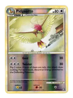 Pidgeotto 47/102 Uncommon HGSS Triumphant Pokemon Reverse Holo Lightly Played - Image 1