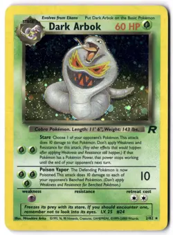 Pokemon Card - Dark Arbok 2/82 Holo Unlimited Holo Rare - Team Rocket - LP - Image 1
