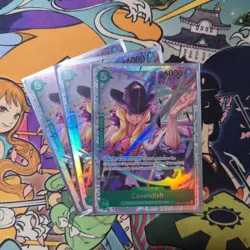 3 X Cavendish SR EB01-012 One Piece TCG Memorial Collection Foil Card - Image 1