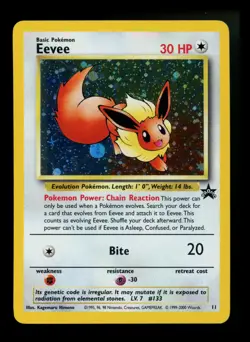 #2 Eevee 11 2000 Holo Black Star Promo Rare WOTC Nintendo Pokemon Card TCG - Image 1