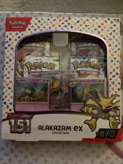 Pokemon TCG Scarlet & Violet 151 Alakazam ex Collection Box 3 Promo Cards - Image 1