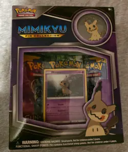Pokemon TCG Mimikyu Pin Collection Box With Booster Packs & Promo New & Sesled - Image 1