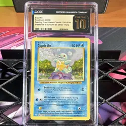 The Pokemon Company Pokemon TCG Squirtle 001/034 TCG Classic Holo EN 2023 CGC 10 - Image 1