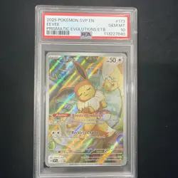 2025 EEVEE 173 psa 10 PRISMATIC EVOLUTIONS ETB POKEMON SVP EN-SV BLACK STAR PROM - Image 1