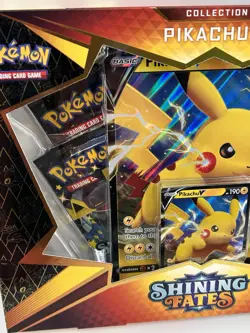 Pokemon TCG Shining Fates Pikachu V Collection Box ©2021 *Factory Sealed - Image 4
