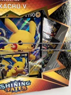 Pokemon TCG Shining Fates Pikachu V Collection Box ©2021 *Factory Sealed - Image 5