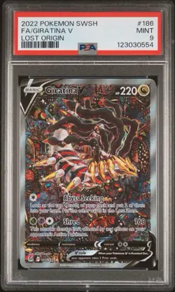 Pokemon 2022 Lost Origin Giratina v Alt Art PSA 9 Mint Card 186/196 - Image 1