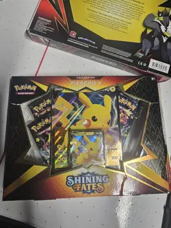 Pokemon TCG Shining Fates Pikachu V Collection Box ©2021 *Factory Sealed - Image 1
