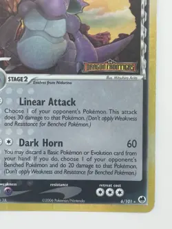 Pokemon TCG Nidoking 6/101 Dragon Frontiers Reverse Holo Stamp - Image 4