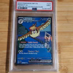 PSA 9 MINT Pidgeot EX Obsidian Flames SIR 2023 Holo Pokemon 225/197 - Image 1