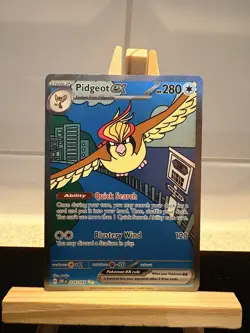 Pokemon Pidgeot EX Trading Card 225/197 Sv03: Obsidian Flames Holo NM - Image 1
