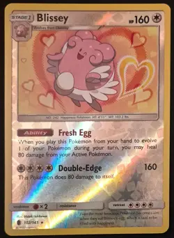 Blissey 102/145 Holo Holo Rare Guardians Rising Pokemon Reverse Holo LP - Image 2